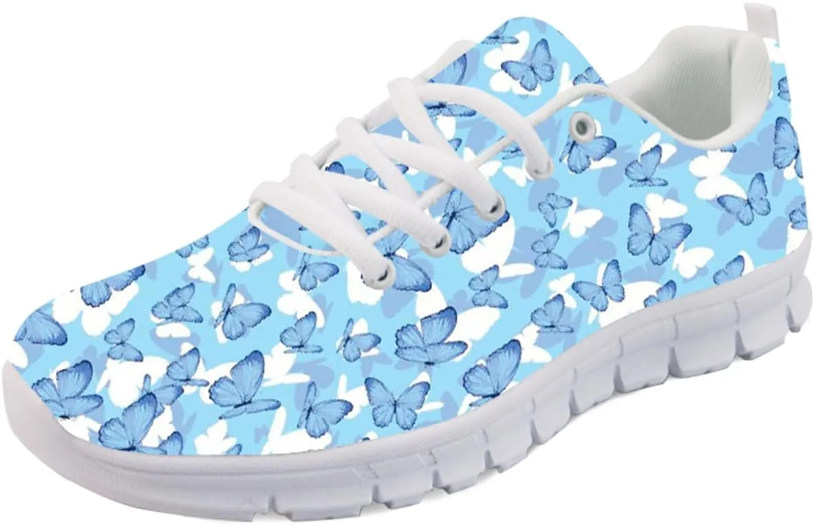 Forchrinse Hawaiian Hibiscus Leaves Lightweight Running Shoes Non Slip Soft Walking Shoes Casual Athletic Shoes