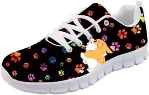 Forchrinse Leopard Print Men’s Lightweight Breathable Walking Shoes Sports Gym Jogging Athletic Shoes for Women Men