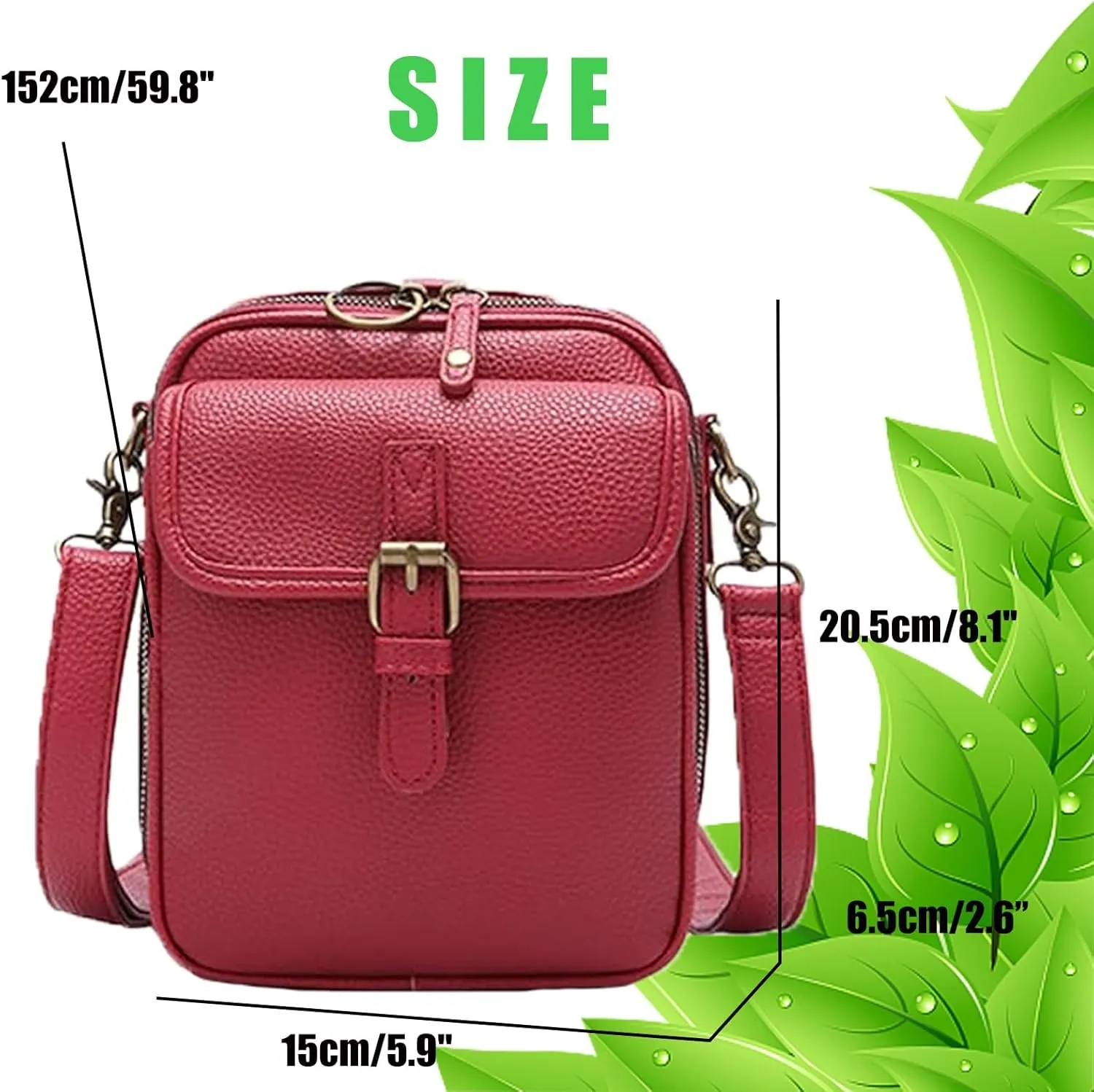 Forcipower Crossbody Bag, Collaboraten Crossbody Leather Bag, Urvashi Crossbody Bags with 10 Card Slots