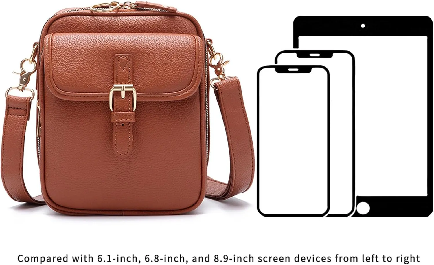 Forcipower Crossbody Leather Bag, Forcipower Crossbody Bag Urvashi Crossbody Leather Bag with 10 Card Slots