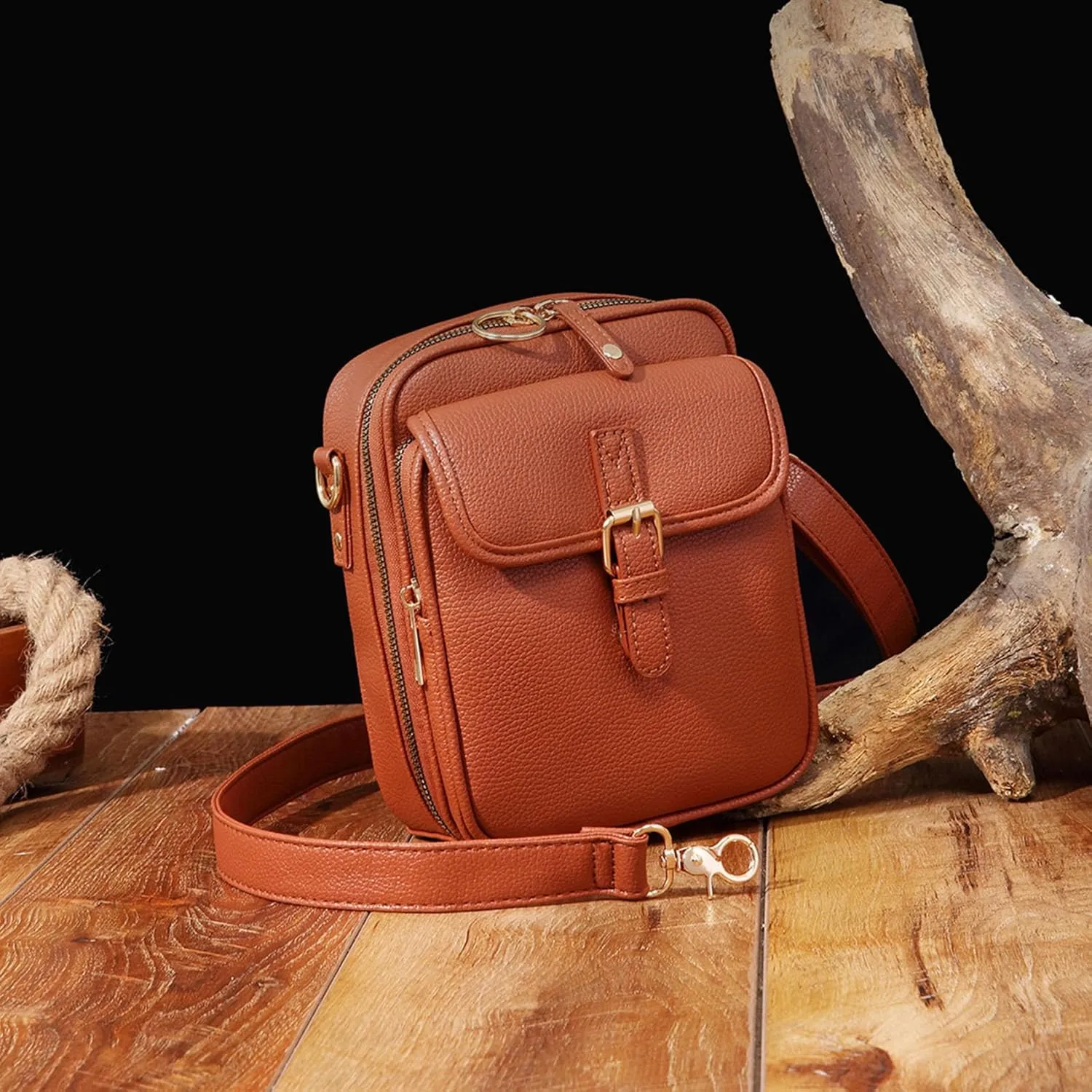 Forcipower Crossbody Leather Bag, Forcipower Crossbody Bag Urvashi Crossbody Leather Bag with 10 Card Slots