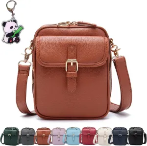 Forcipower Crossbody Leather Bag, Urvashi Crossbody Leather Bag, Vintage Anti Theft Shoulder Bag with Card Slots