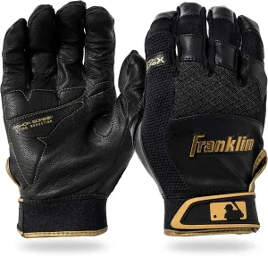 Franklin Sports MLB Baseball Batting Gloves - Shok-Sorb X Batting Gloves for Baseball   Softball - Adult   Youth Padded Non-Sting Batting Glove Pairs - Multiple Colors   Sizes