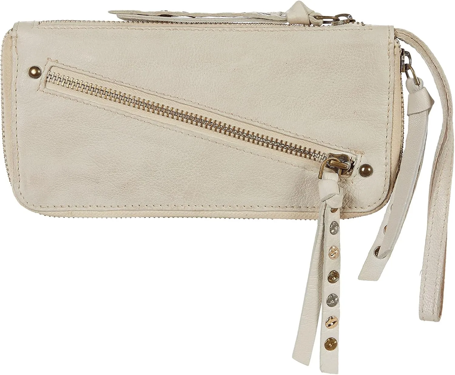 Free People Distressed Wallet Cream One Size