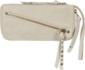 Free People Distressed Wallet Cream One Size