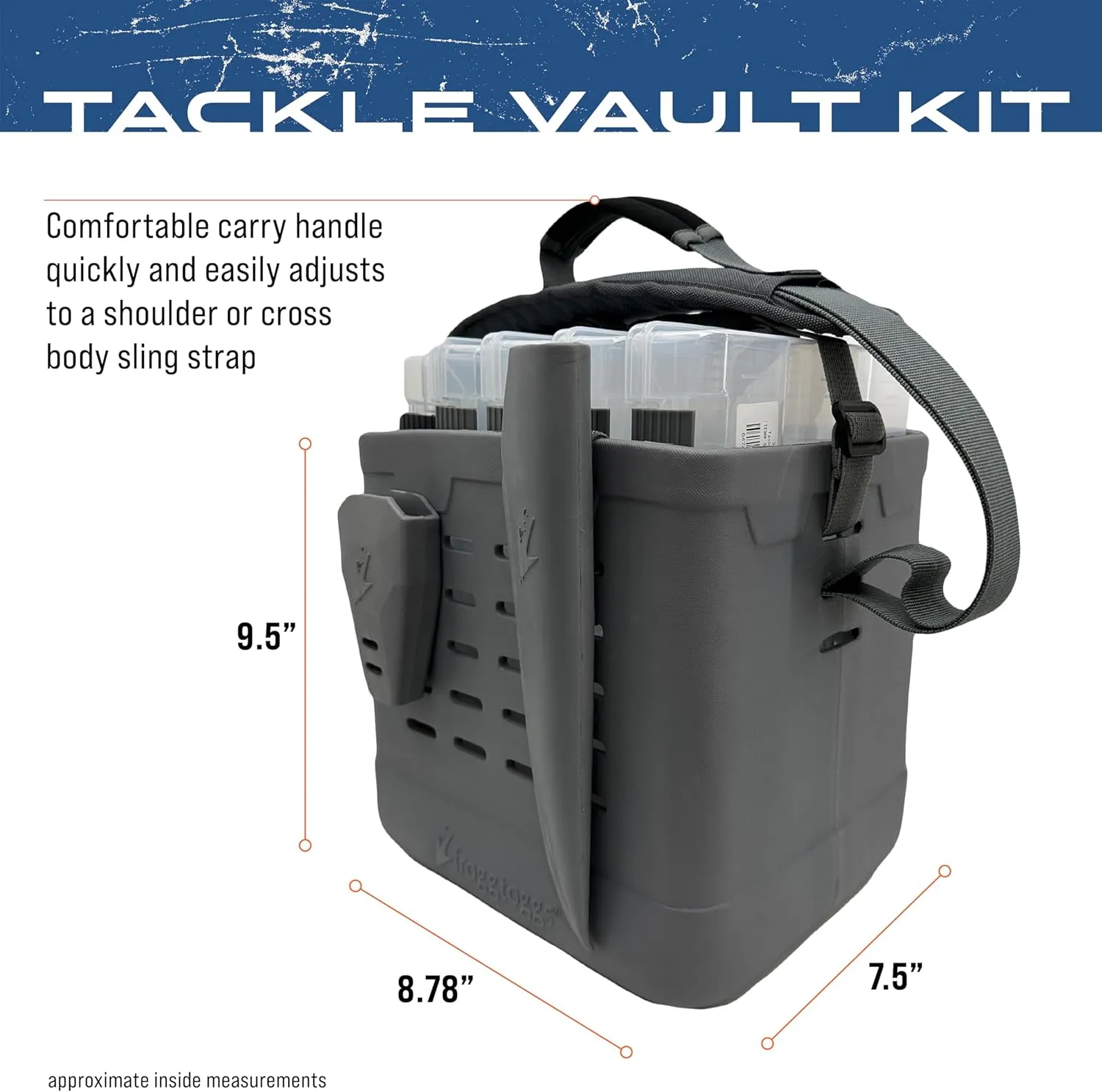 FROGG TOGGS EVA Tackle Vault, Lightweight, Customizable Fishing Tackle Bag
