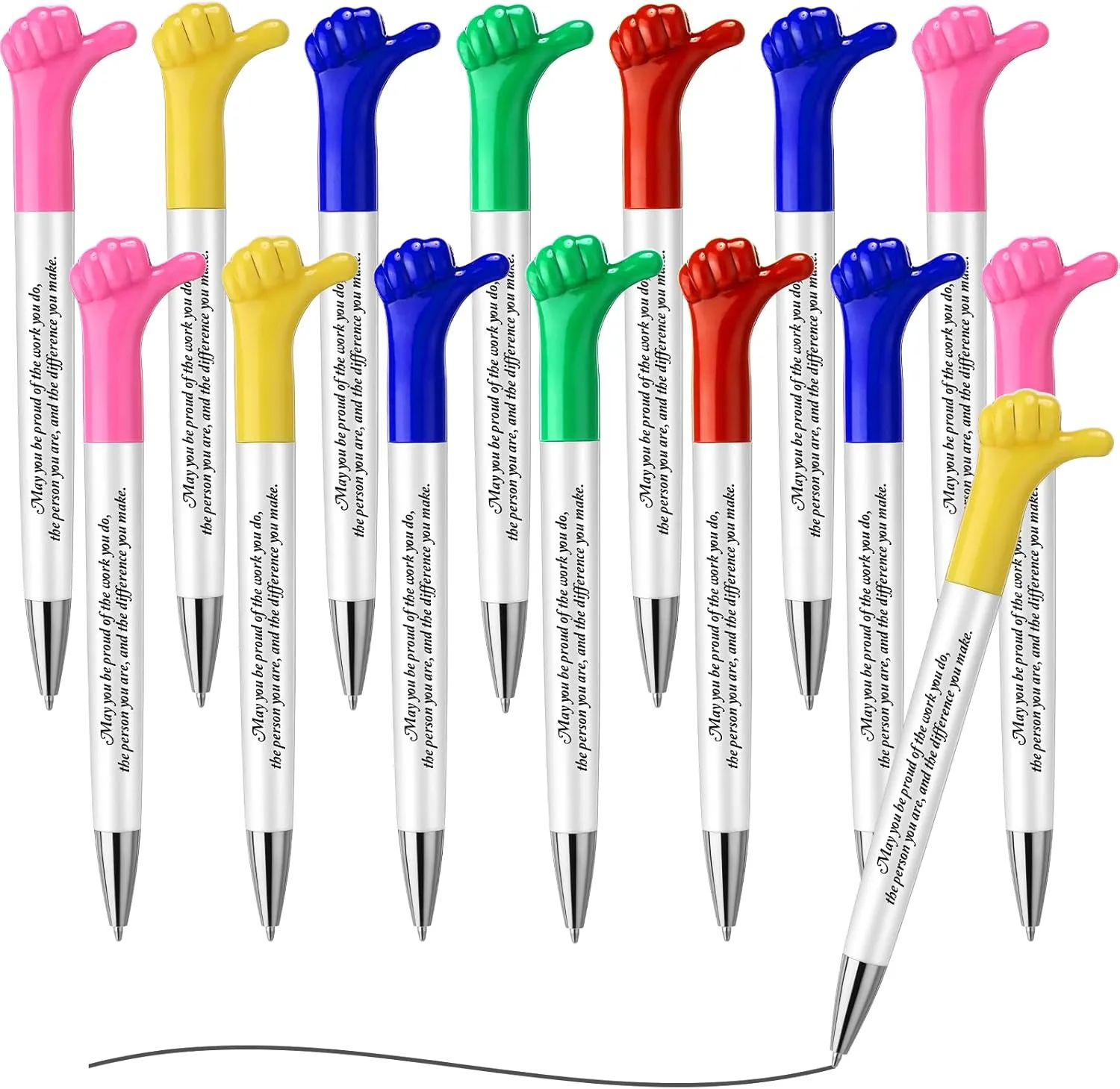 Fumete Thumbs up Pens Employee Appreciation Gifts Coworker Thank You Ballpoint Pens Cute Hand Gesture Funny Pens Inspirational Appreciation Gifts for Nurse Teacher Student Colleague Employee(25 Pcs)