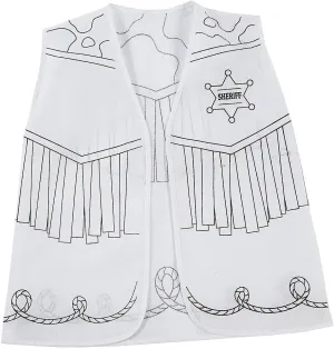 Fun Express Color Your Own Western Vest Craft Kit - DIY Craft Kit for Kids - Ideal for Parties Receptions School Activities & Creative Fun - Customizable Western-Themed Design - 12 Pieces