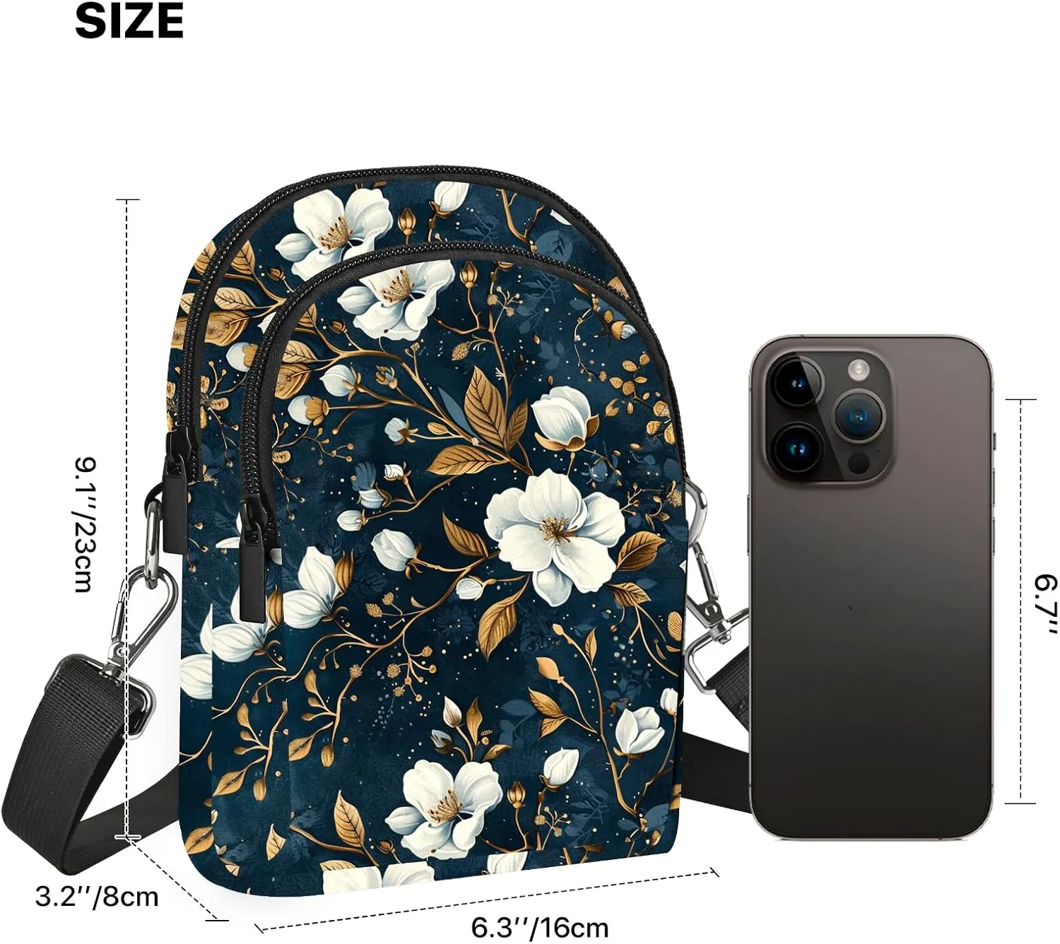 FyLybois Crossbody Bags for Women Cell Phone Purse Lightweight Adjustable Shoulder Handbags Wallet with Card Slots