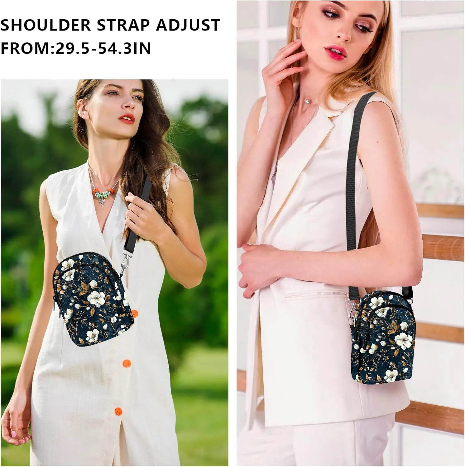 FyLybois Crossbody Bags for Women Cell Phone Purse Lightweight Adjustable Shoulder Handbags Wallet with Card Slots