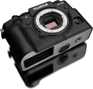 Gariz XS-CHXT4BK Genuine Leather Half Case for Fuji X-T4 XT4, Black