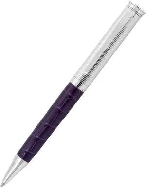 Georg Jensen Bespoke Purple Alligator Ballpoint Pen