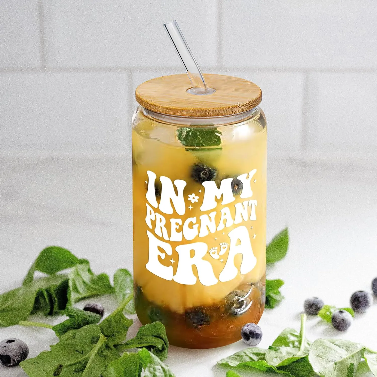Gifts for Mom - Mothers Day Gifts for Mom, Mama - Pregnancy Announcement Postpartum Gift Ideas for Expecting Moms - Gift for New Mamas, First Time Mothers - 16 Oz Can Glass