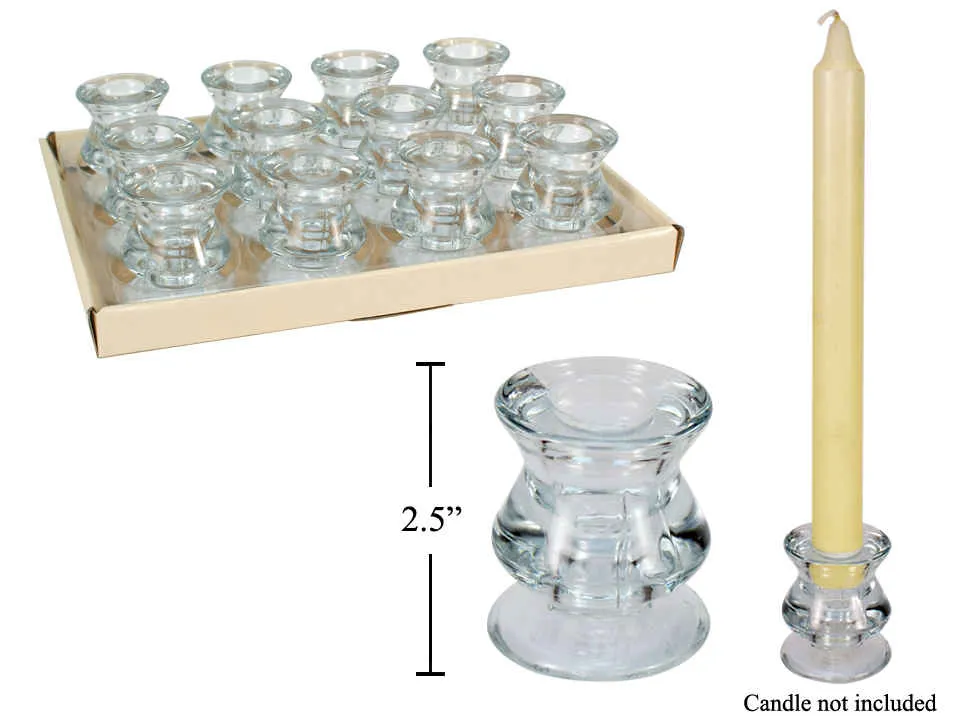Glass Candleholder 2.5" 1pc