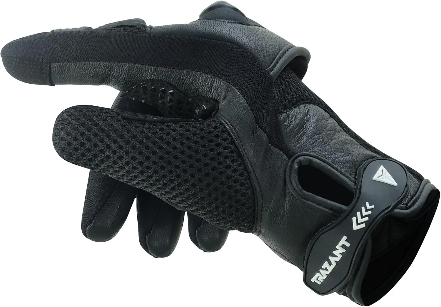 Goatskin Leather Motorcycle Gloves, Riding, Touring, Cruising, Biker, Palm Protection Slider Motorbike Gloves for Men and Women