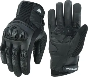 Goatskin Leather Motorcycle Gloves, Riding, Touring, Cruising, Biker, Palm Protection Slider Motorbike Gloves for Men and Women