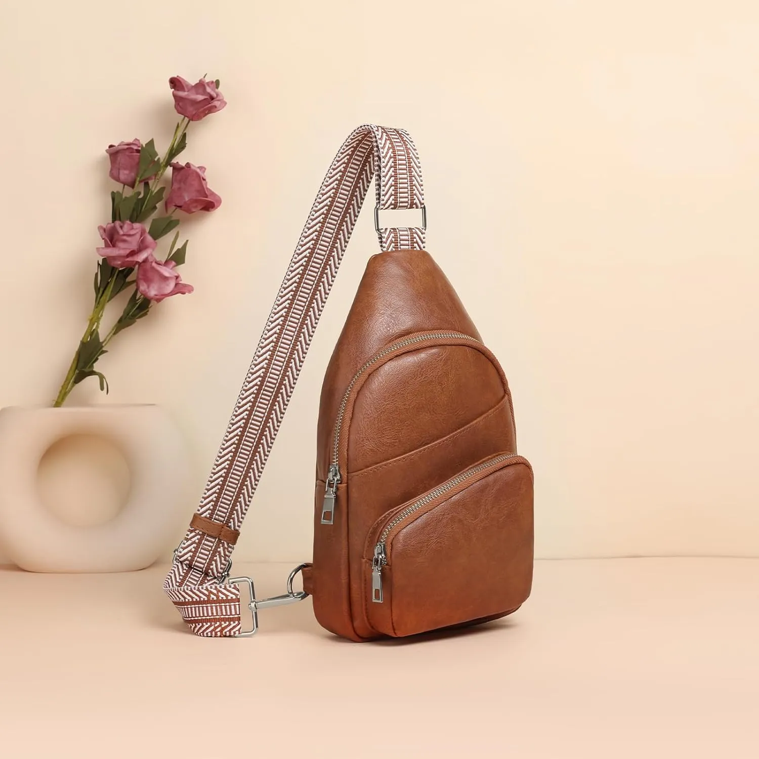 GOIACII Shoulder Bag Women Leather Sling Crossbody Bag