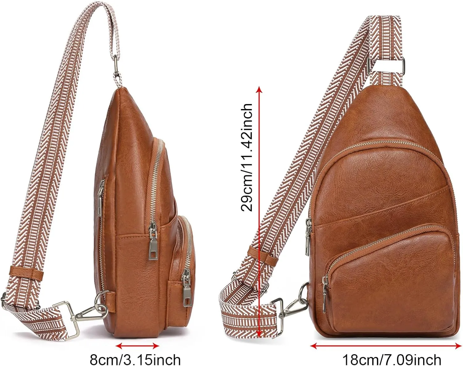 GOIACII Shoulder Bag Women Leather Sling Crossbody Bag
