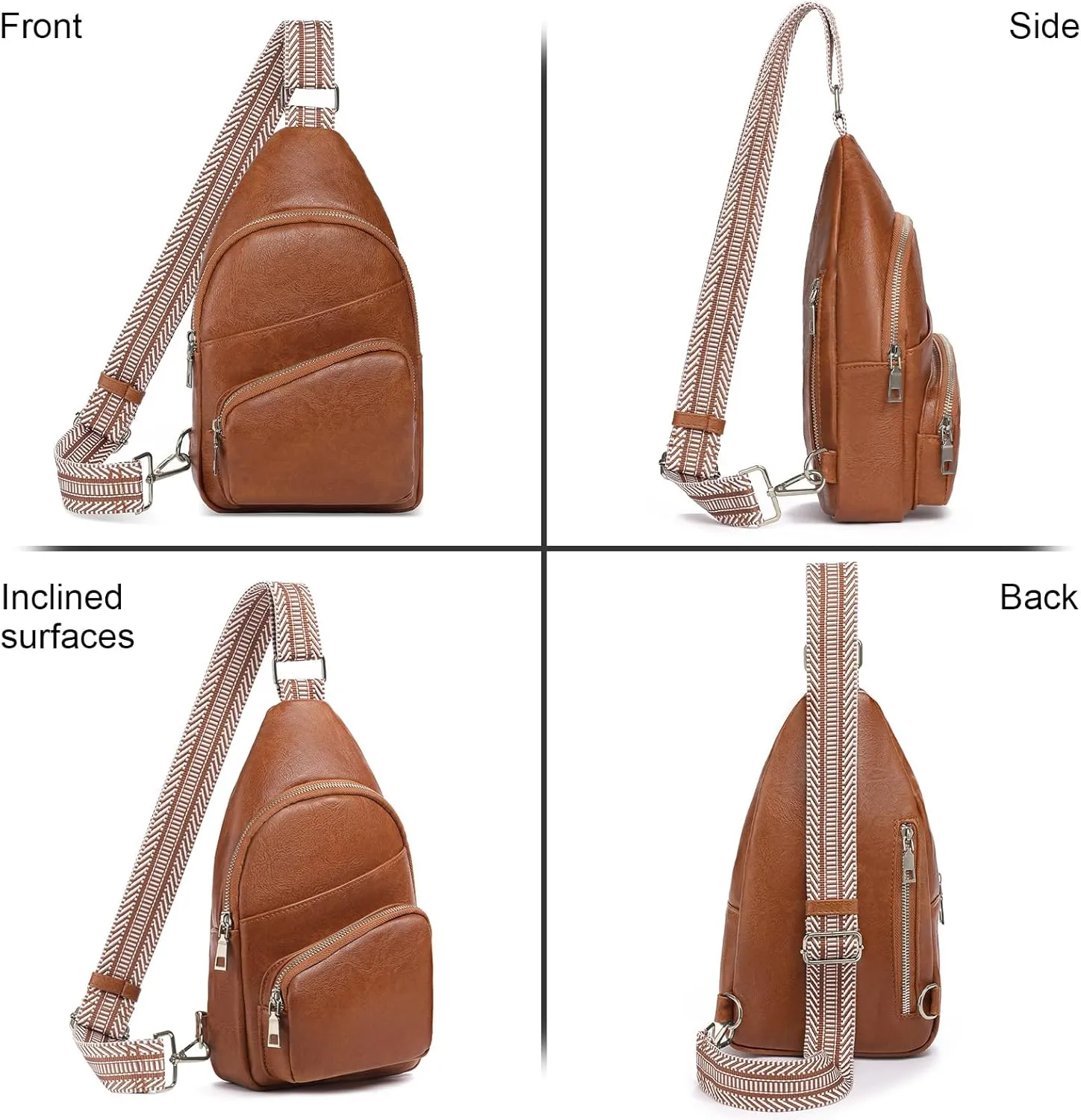 GOIACII Shoulder Bag Women Leather Sling Crossbody Bag
