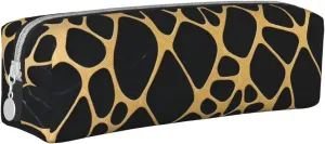 Gold And Black Marble Pencil Case Pu Leather Cute Small Pencil Case Pencil Pouch Storage Bag With Zipper