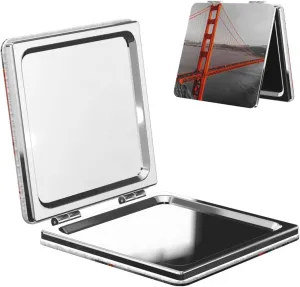 Golden Gate Bridge Women Small Pocket Makeup Mirror Compact Portable Folding Handheld Makeup Mirror
