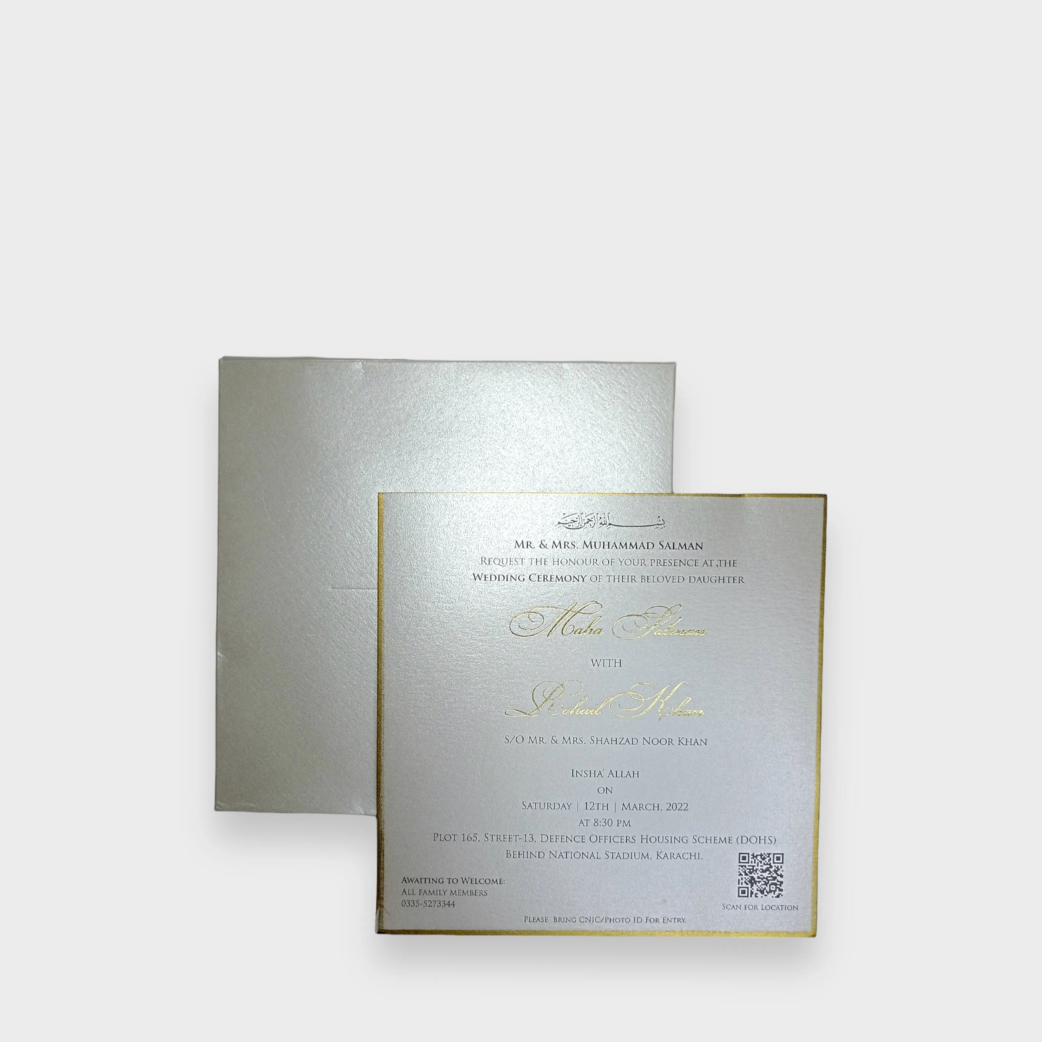 Golden Linings Invitation
