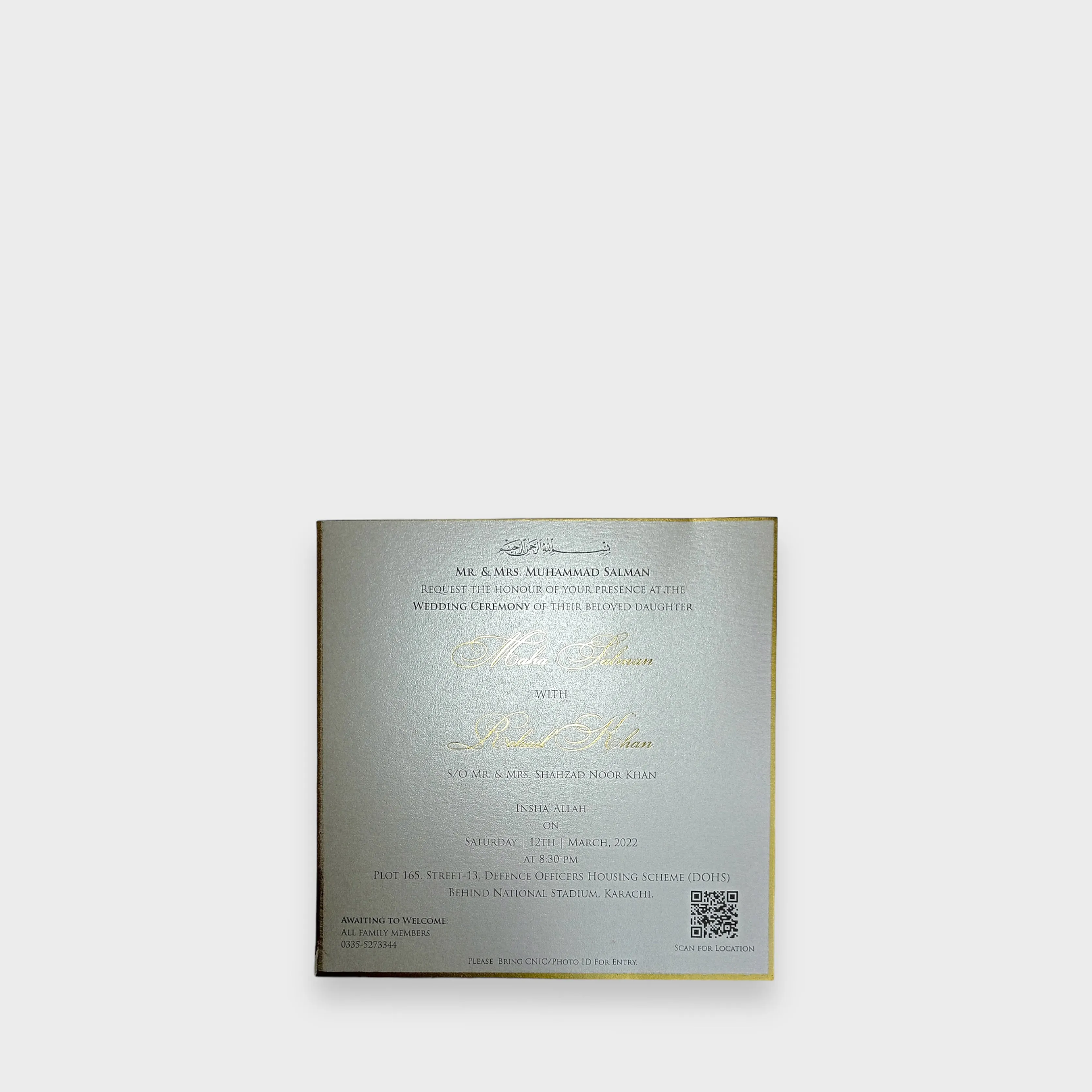 Golden Linings Invitation