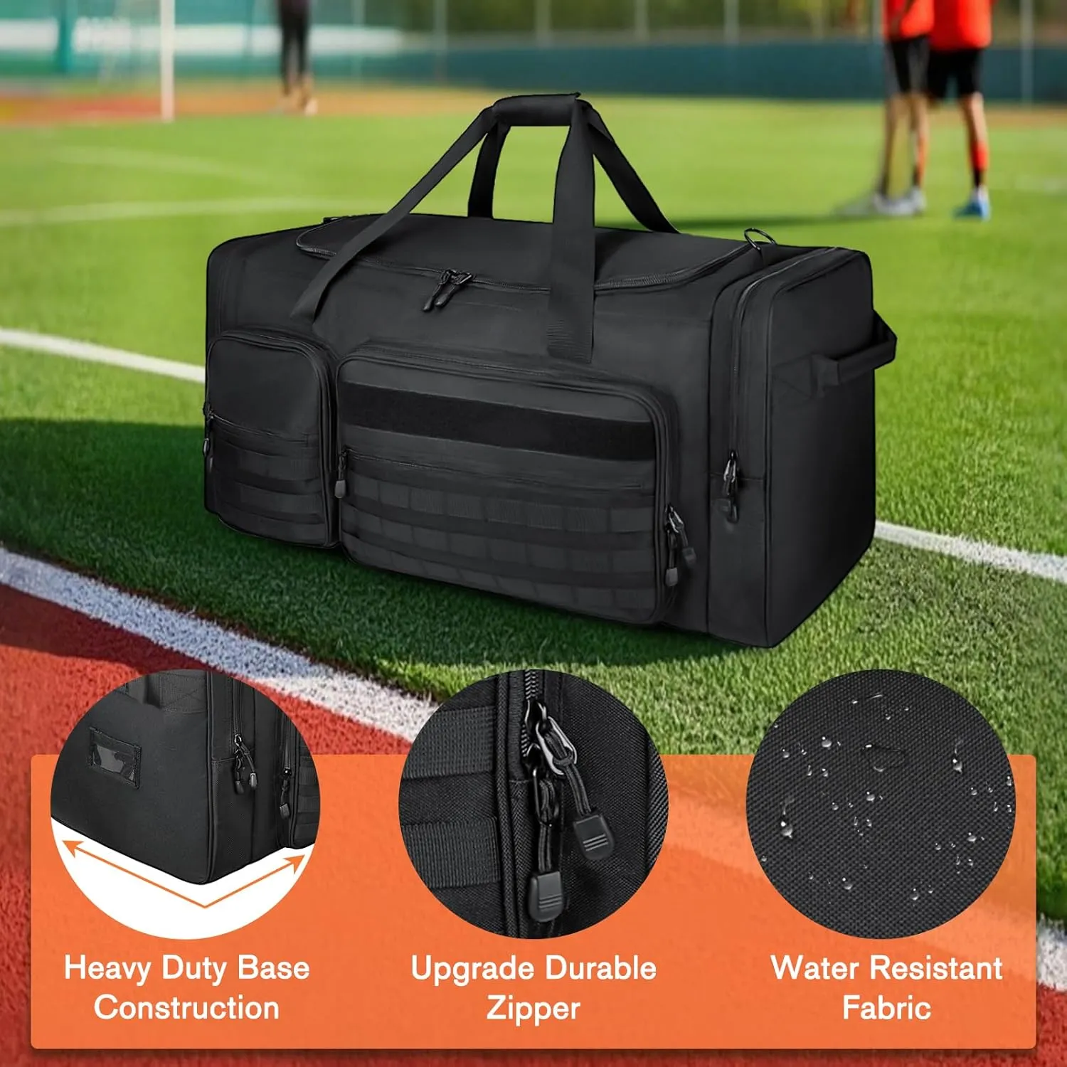 Goloni 130L Heavy Duty Large Duffle Equipment Bag,Catchers Gear Bag with Shoe Compartment,Baseball Duffle Bag