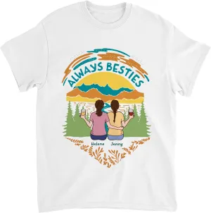 Gossby Personalized Custom Shirt - Besties Forever Personalized Best Friend Shirt, Custom Name Besties Love Forever S