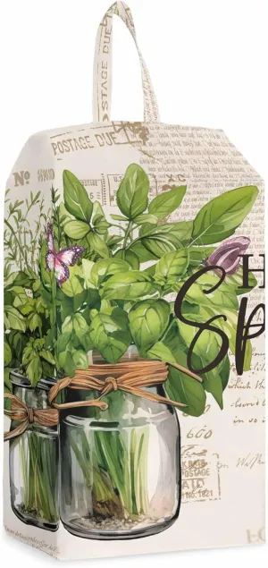 Green Botanical Leaves Shoe Bags - Large Travel Golf Shoes Pouch Bags Storage Organizer Accessories with Zipper & Handle for Men,Women,Kids,Traveling,Gym,Sport,Bottle Pastoral Country French Style