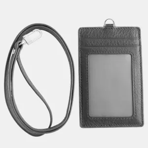 Grey Leather  Card Holders