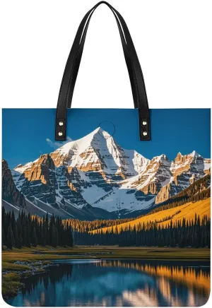 Grocery Bags Rocky Mountain Range Bag for Women Lightweight Beach Bag Shoulder Bags for Travel Shopping Work Handbag