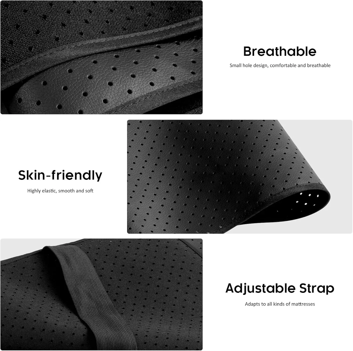 Grounding Mat for Bed, Carbon Fibre   PU Leather Grounding Mattress Pad with Grounding Cord, Test Pen and Plug for Better Sleep(King - 27"x 78")