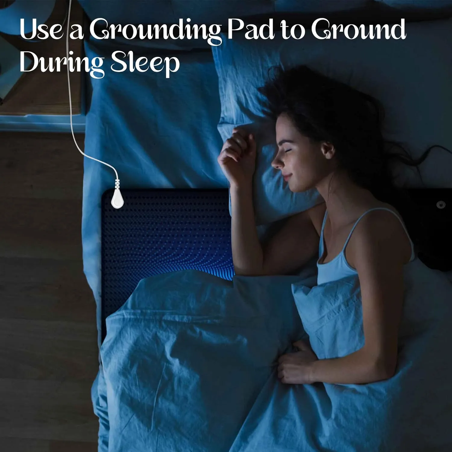 Grounding Mat with Leather, Enjoy The Grounding Effect Indoors, for Better Sleep, Pain and Stress Relief, Grounding Mat Set Comes with Grounding Cord, 27''×72''