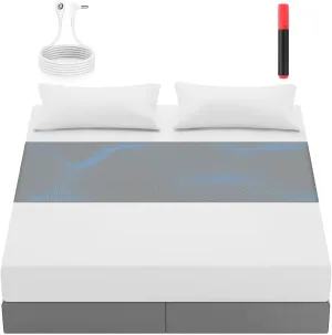 Grounding Sheets, Grounding Mat for Bed, Earth Connected Grounding Sheets, ZORERRY 10% Silver Fiber 90% Cotton Grounded Sheet Mat 24"*104" (Charcoal Grey)