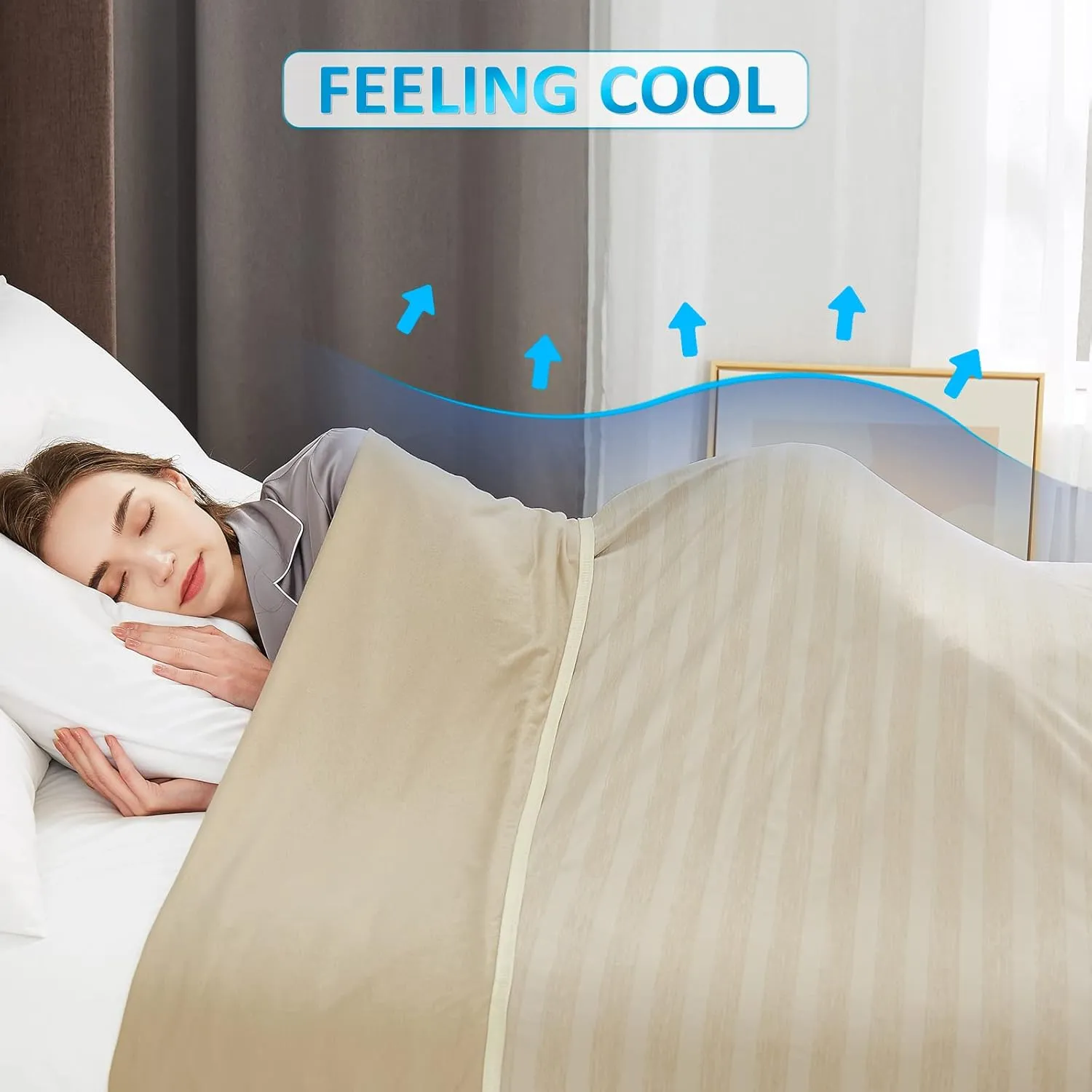 Guohaoi Cooling Throw Blanket for Hot Sleepers,Arc-Chill Q-Max >0.5 Cool Fiber,100% Oeko-Tex Certified Lightweight Summer Cool Blanket for Travel/Outdoor Ultra Cold Breathable,50''x70''