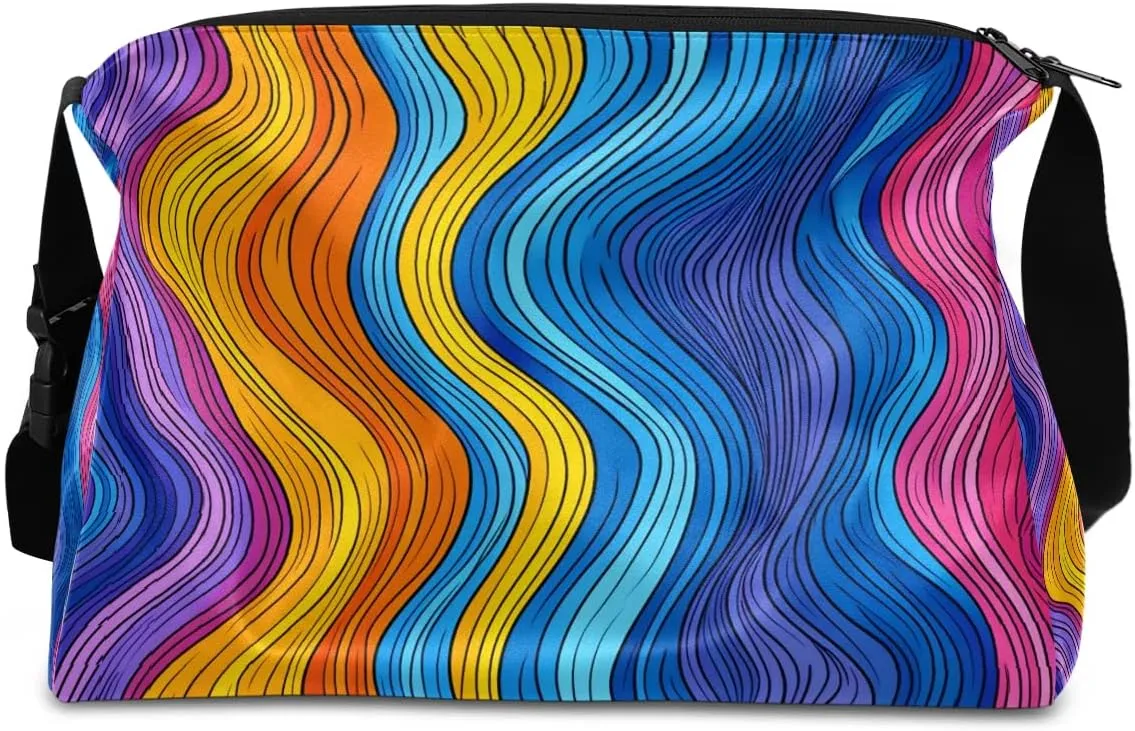 Gym Bags for Men 14.8 Inch Lightweight Carry On Bags for Airplanes Waterproof Duffle Bag for Travel, Abstraction Texture Cute Print