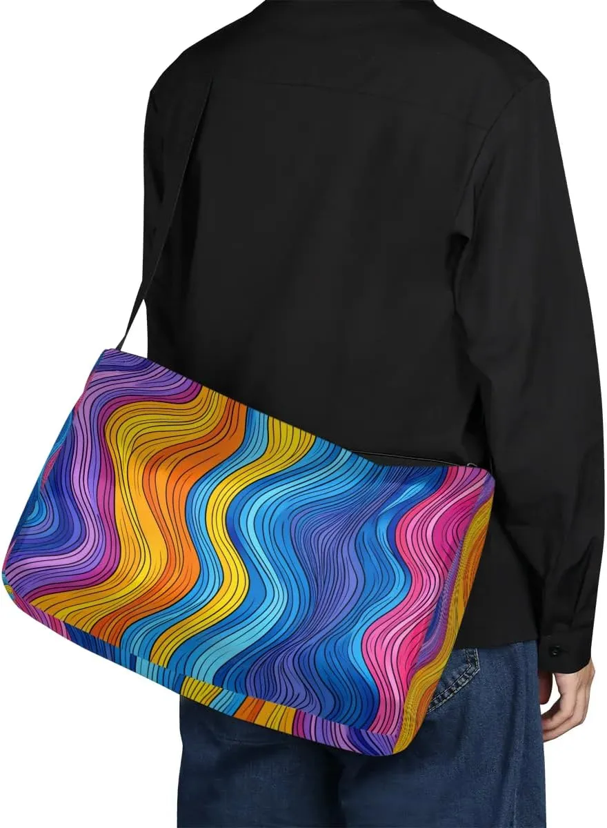 Gym Bags for Men 14.8 Inch Lightweight Carry On Bags for Airplanes Waterproof Duffle Bag for Travel, Abstraction Texture Cute Print