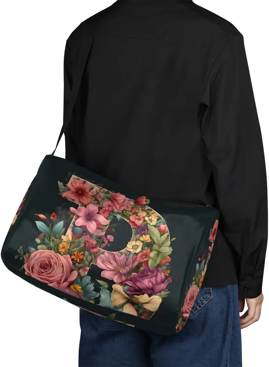 Gym Bags for Men 14.8 Inch Lightweight Carry On Bags for Airplanes Waterproof Duffle Bag for Travel, Delicate Flower Retro Print