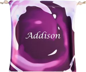 Gymnastics Grip Bag - Personalized Bag or Plain, with Crystals option (Purple Splash Personalized)