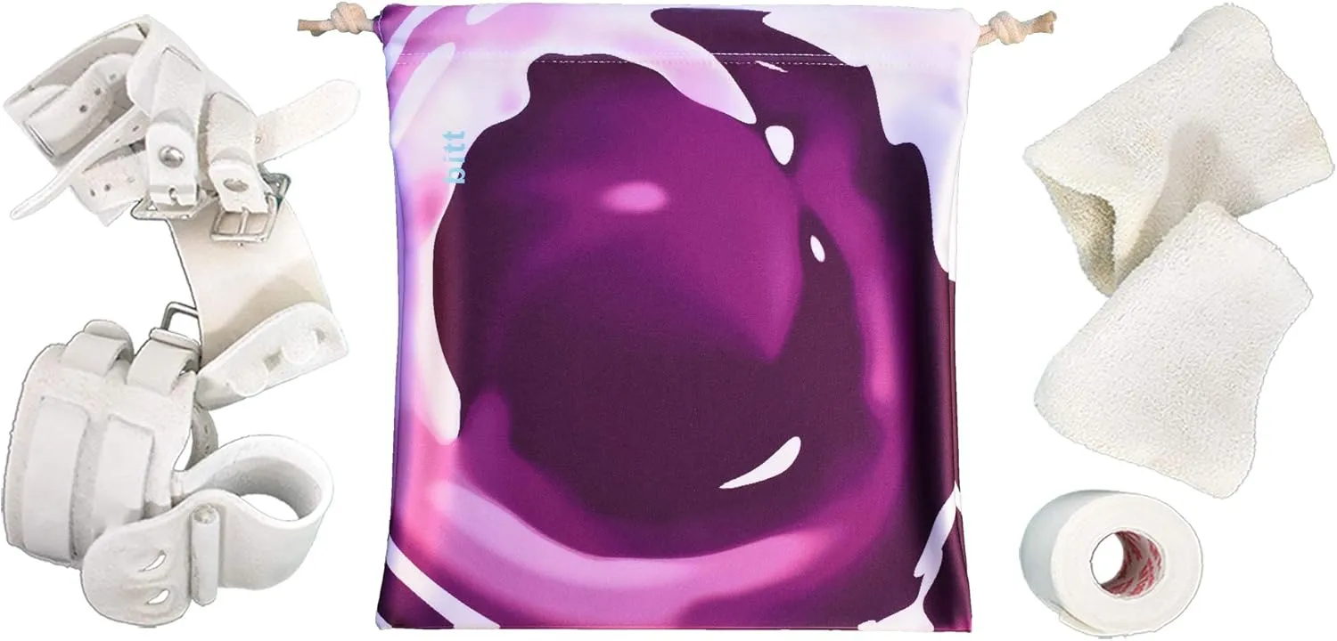 Gymnastics Grip Bag - Personalized Bag or Plain, with Crystals option (Purple Splash Plain)