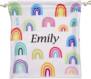 Gymnastics Grip Bag - Personalized Bag or Plain, with Crystals option (Rainbows Personalized), One_Size