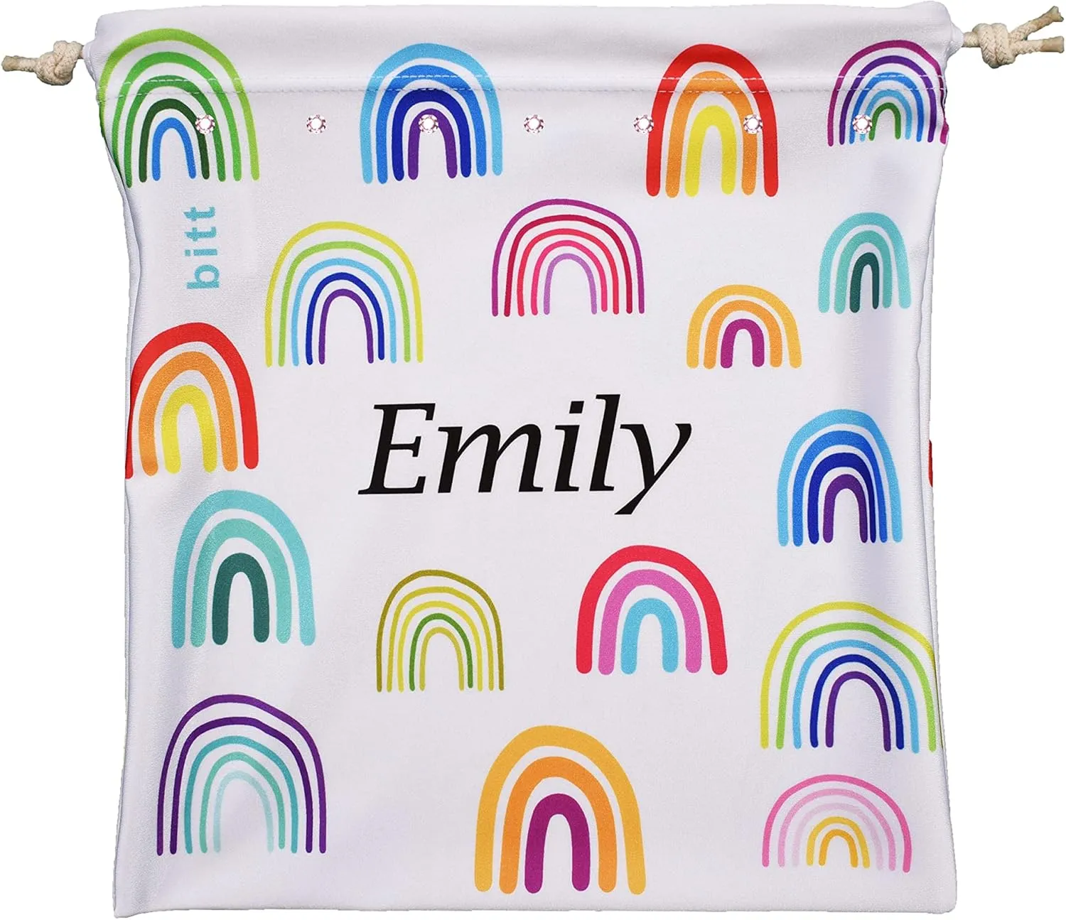 Gymnastics Grip Bag - Personalized Bag or Plain, with Crystals option (Rainbows Personalized), One_Size