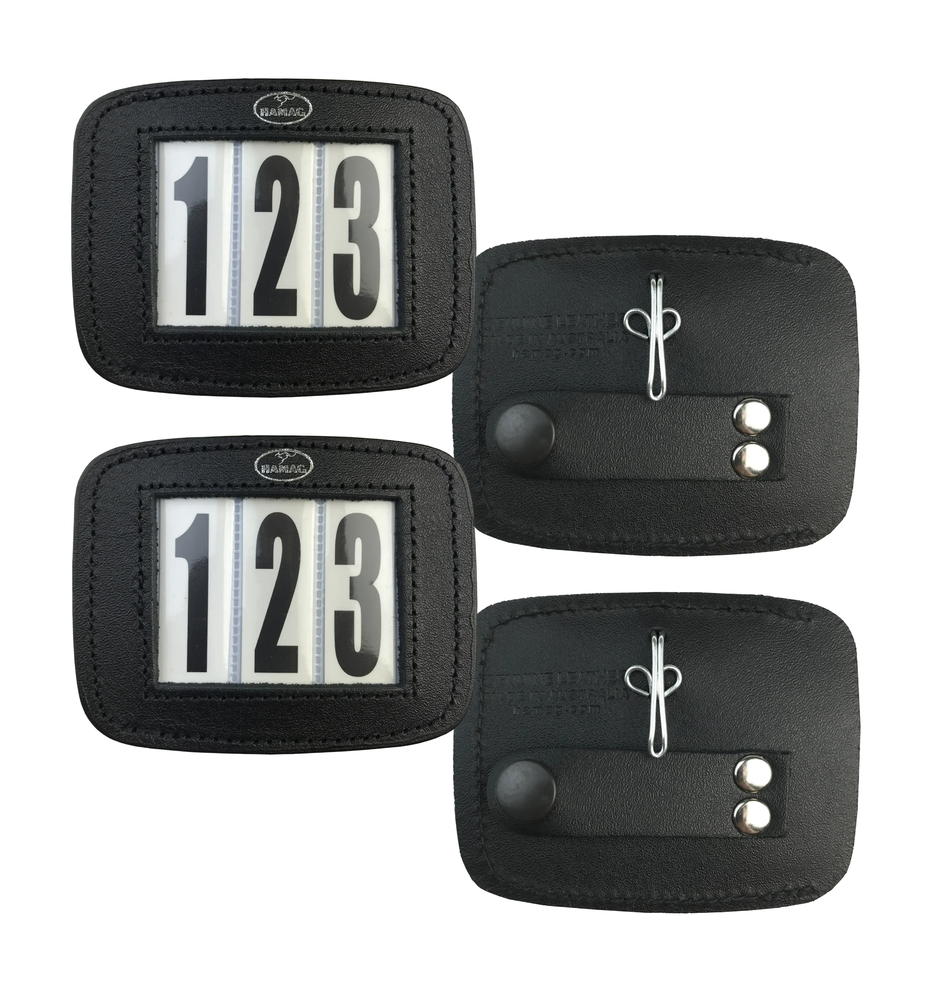 Hamag Leather Bridle Number Holders