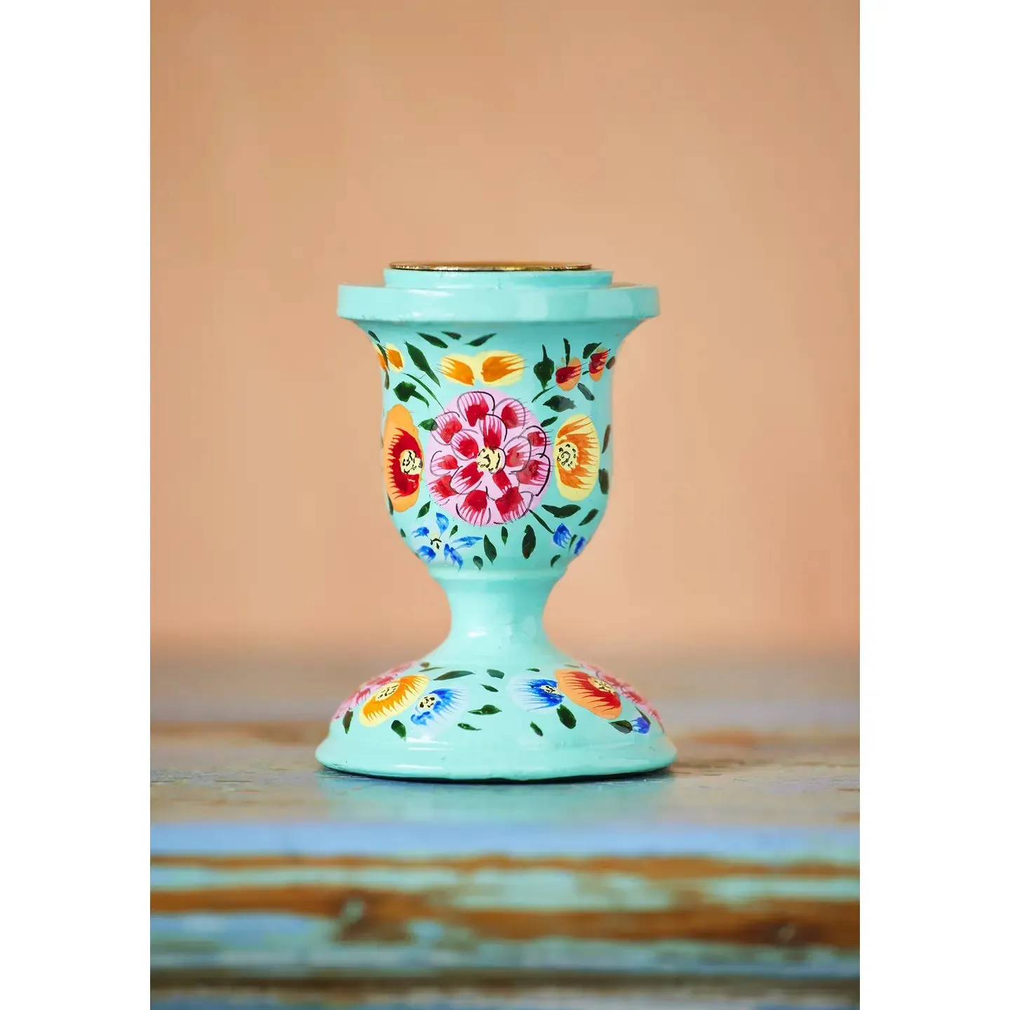 Hand Painted Kashmiri Candlesticks