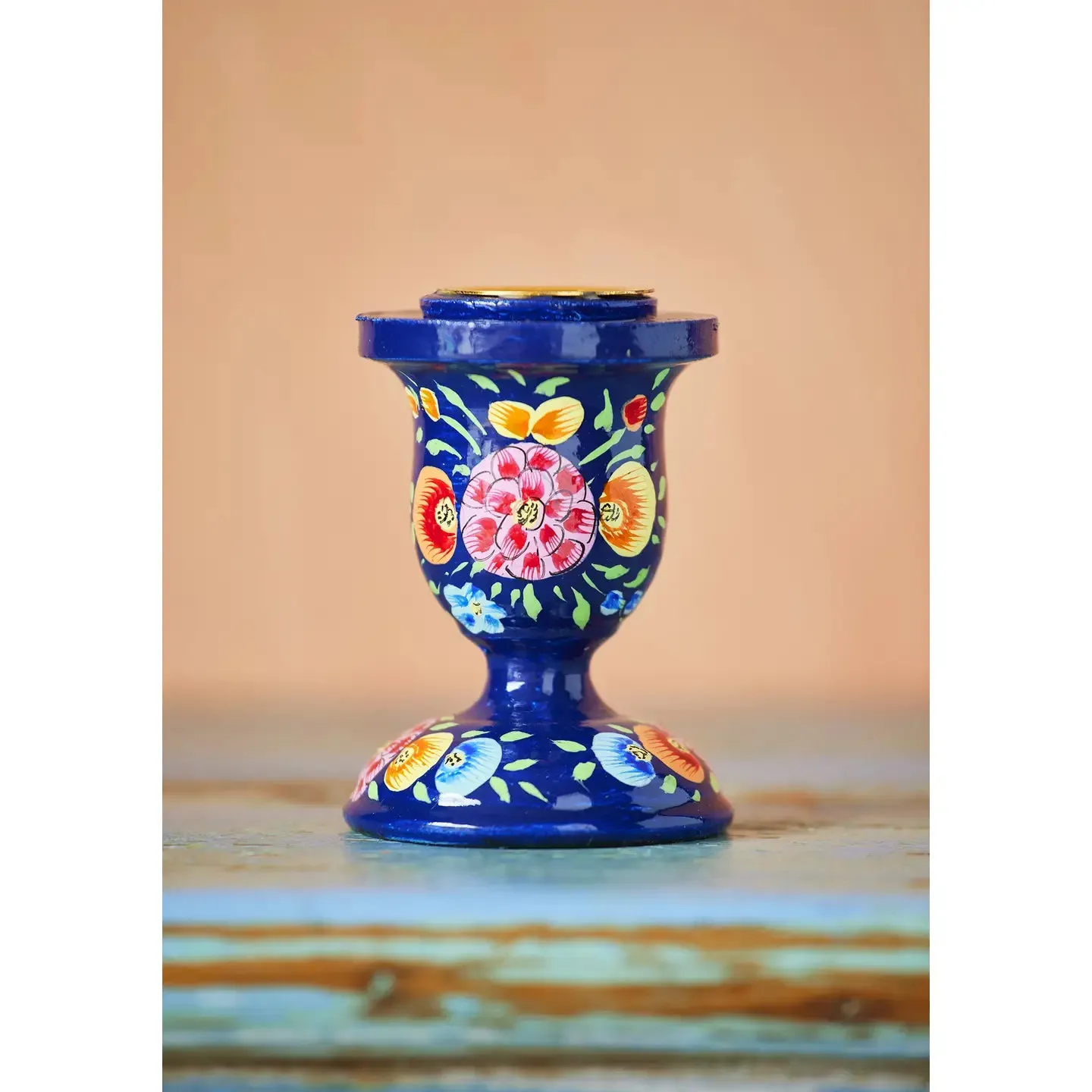 Hand Painted Kashmiri Candlesticks