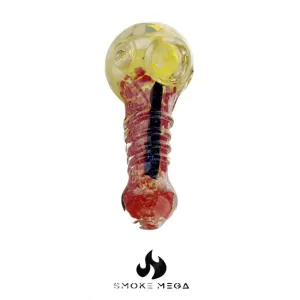 Hand Pipe | Dichroic Frit Spoon  4.5"