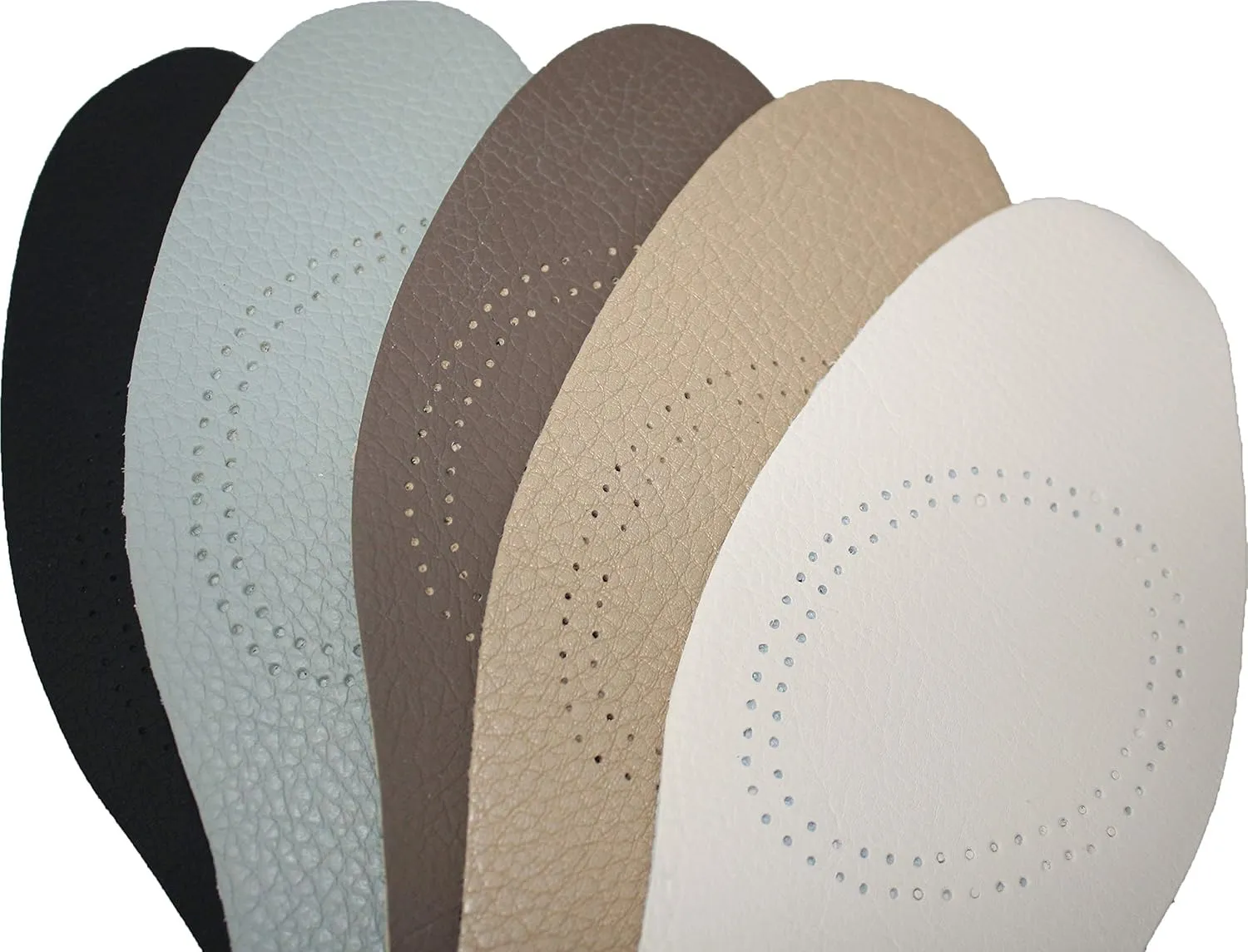 Handcrafted Thin Cushioning Leather Insoles with Activated Carbon Odor Control (US Men 13/ EU 47, Assorted (Pack of 2))