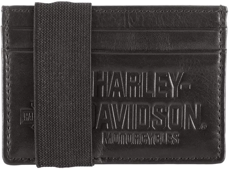 Harley-Davidson Men's Legendary Card Case w/Loop & RFID - Black