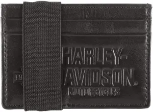 Harley-Davidson Men's Legendary Card Case w/Loop & RFID - Black